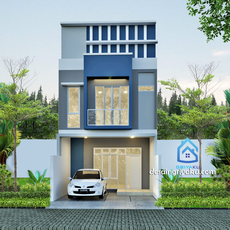 Rumah 5 x 15 minimalis 2 lantai - Desain Rumah di lahan Sempit