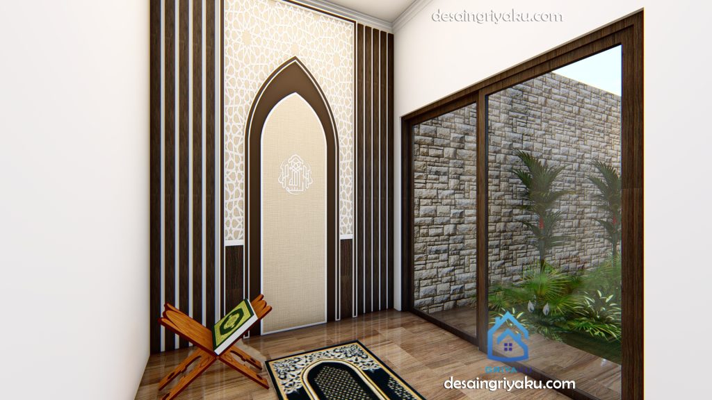 mushola taman 2 1024x576 - 10 Desain Mihrab Mushola Rumah