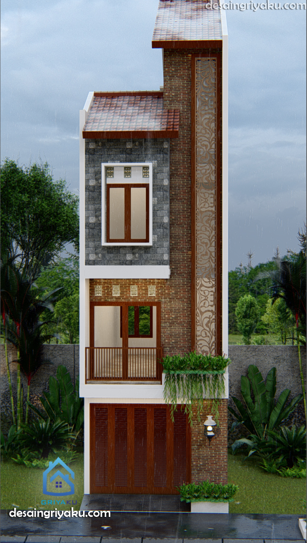 3 lantai etnik - Ide Desain Rumah 3 Lantai