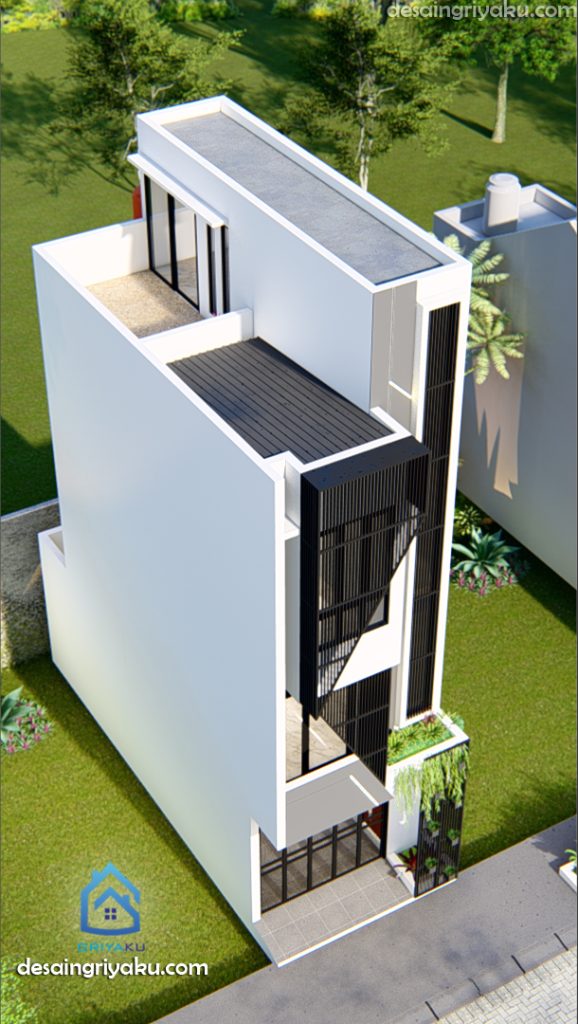 3 lantai futuristik 2 578x1024 - Ide Desain Rumah 3 Lantai