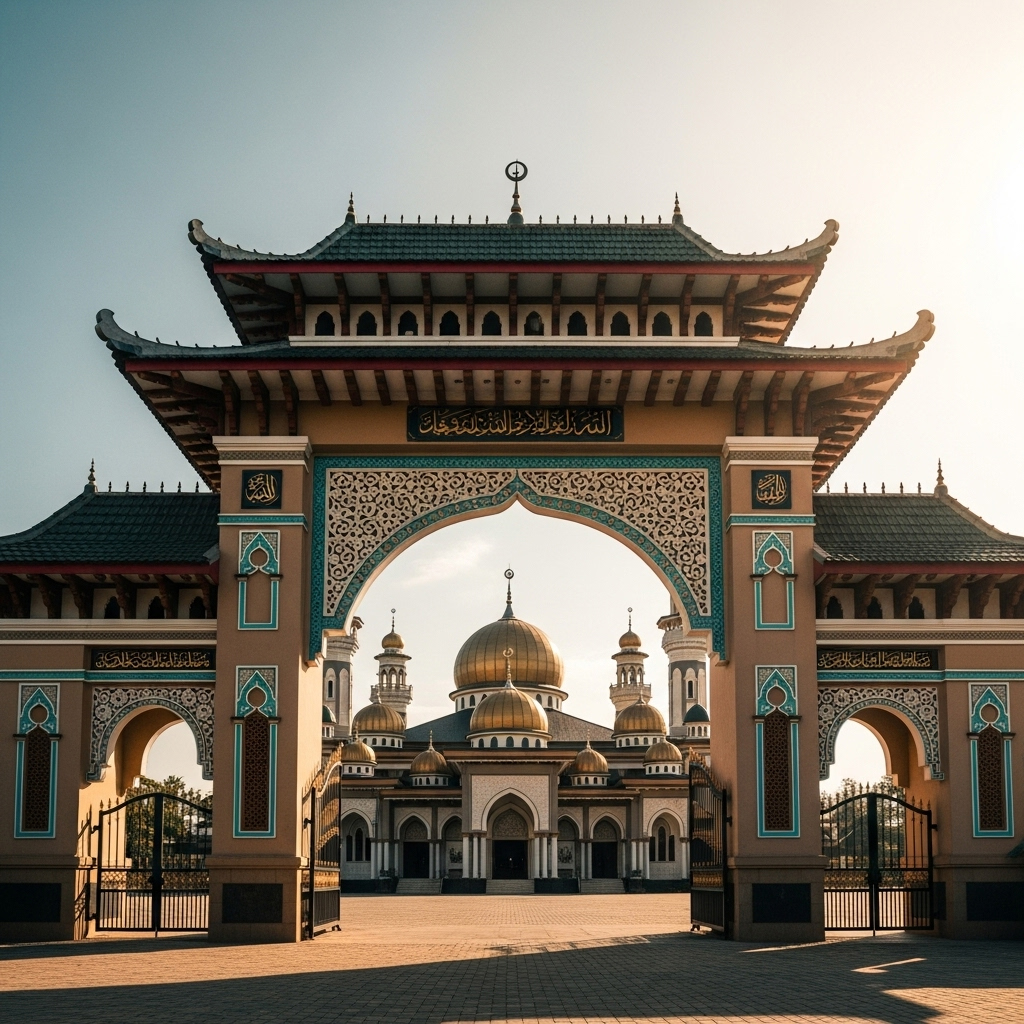 gerbang masjid china v2 - ide desain gerbang masjid