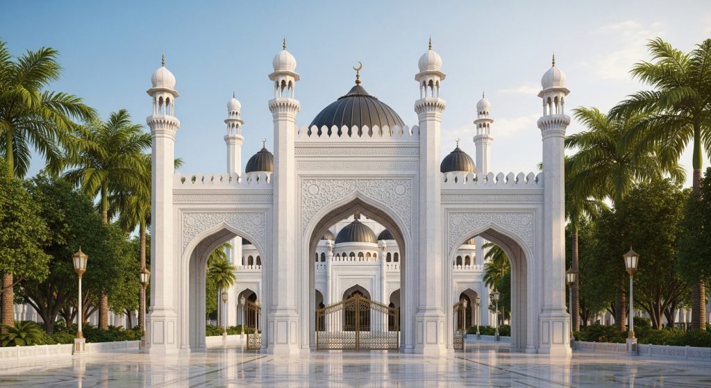 gerbang masjid mewah 3 1024x559 - ide desain gerbang masjid