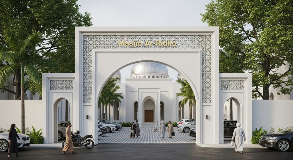 gerbang masjid modern 2 1024x559 - ide desain gerbang masjid