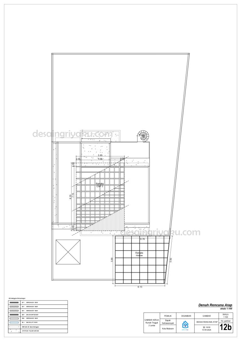 contoh paket 4 12 b rencana atap 768x1086 - Contoh Produk Dokumen Paket 4 Lengkap