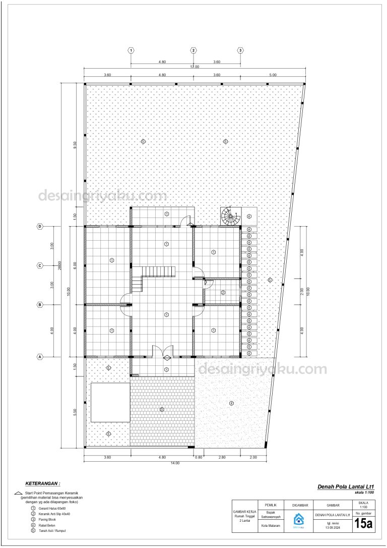 contoh paket 4 15 a denah pola lantai 768x1086 - Contoh Produk Dokumen Paket 4 Lengkap