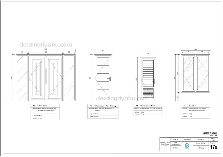 contoh paket 4 17 a detail kusen 768x543 - Contoh Produk Dokumen Paket 4 Lengkap