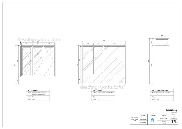 contoh paket 4 17 b detail kusen 768x543 - Contoh Produk Dokumen Paket 4 Lengkap