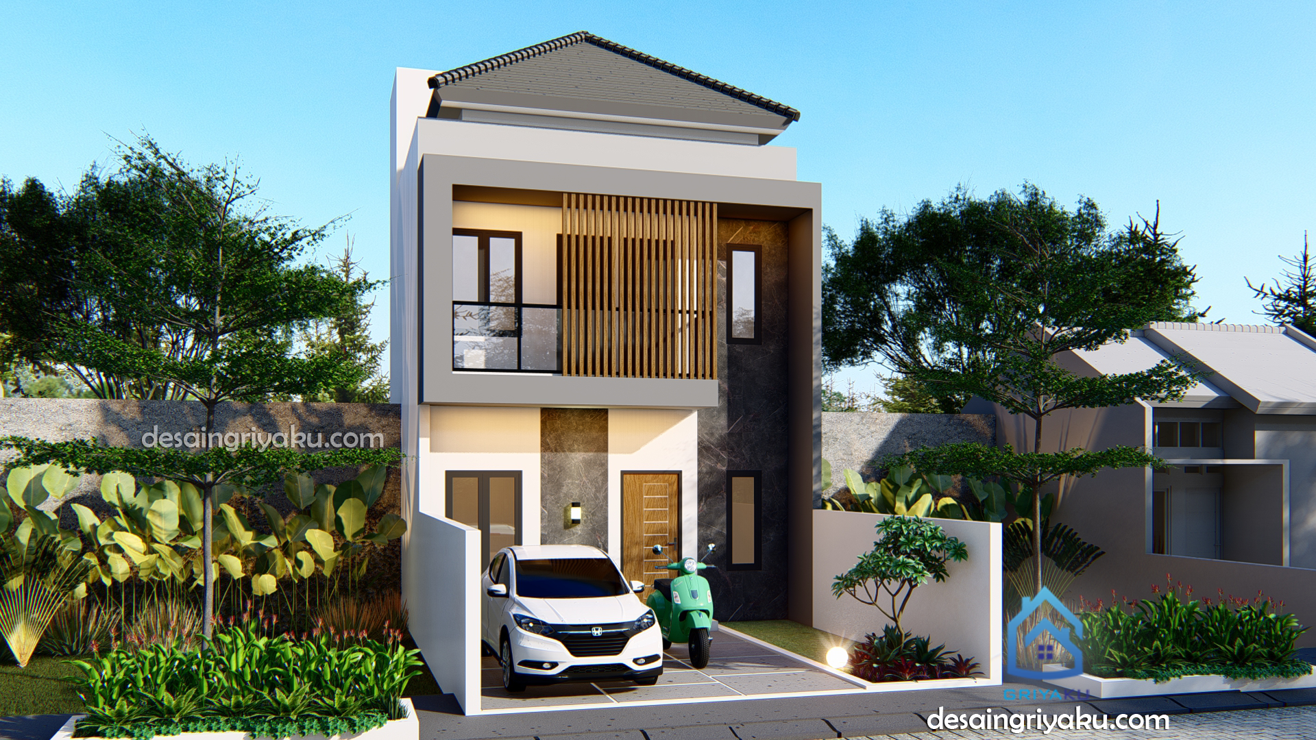 rumah utara selatan 01 - Rumah Lebar 6 meter