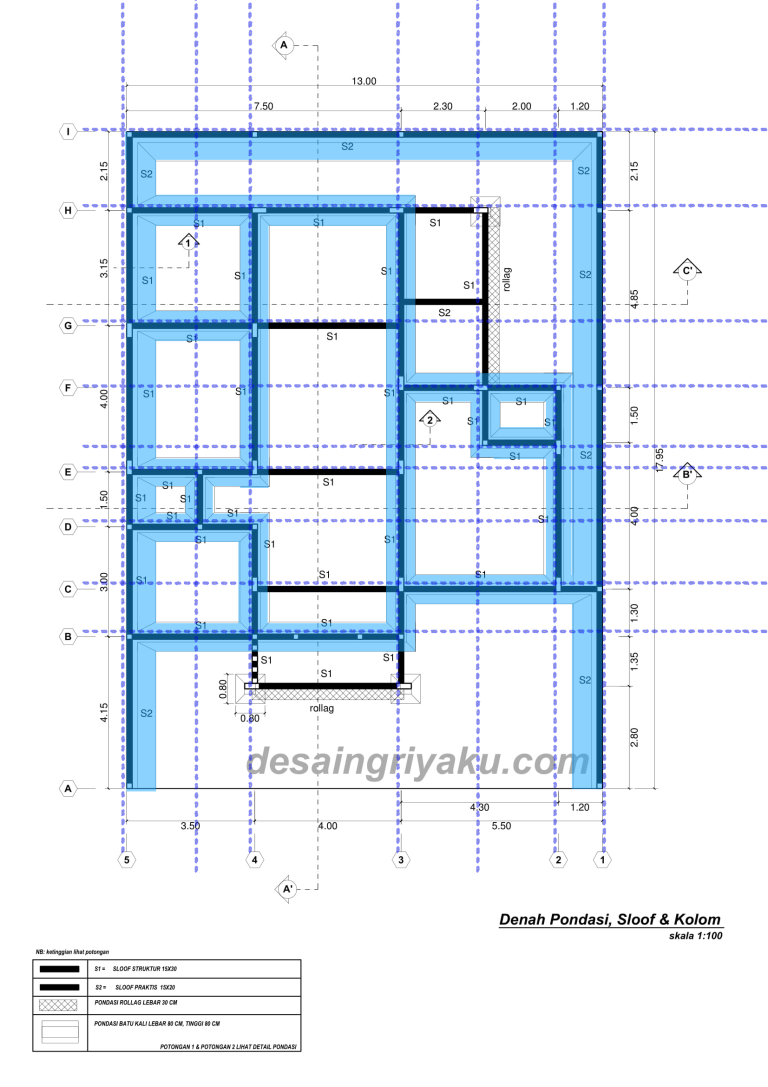 volume pondasi batu kali grid 768x1087 - Cara Menghitung Volume Pondasi Batu Kali