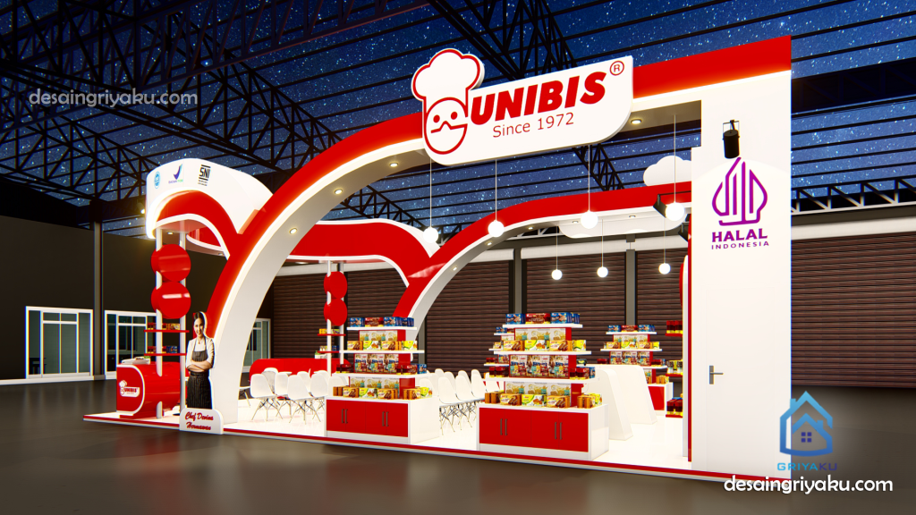 booth unibis merah v3 1024x576 - Ide Booth Warna Merah