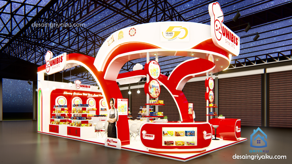 booth unibis merah v5 1024x576 - Ide Booth Warna Merah