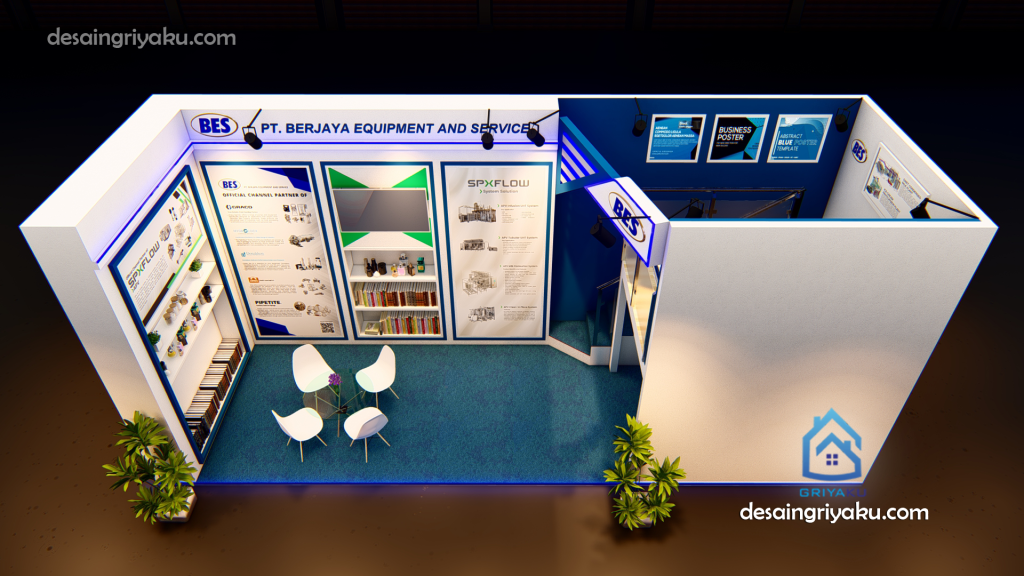 booth biru BES 3 1024x576 - Ide Booth Warna Biru