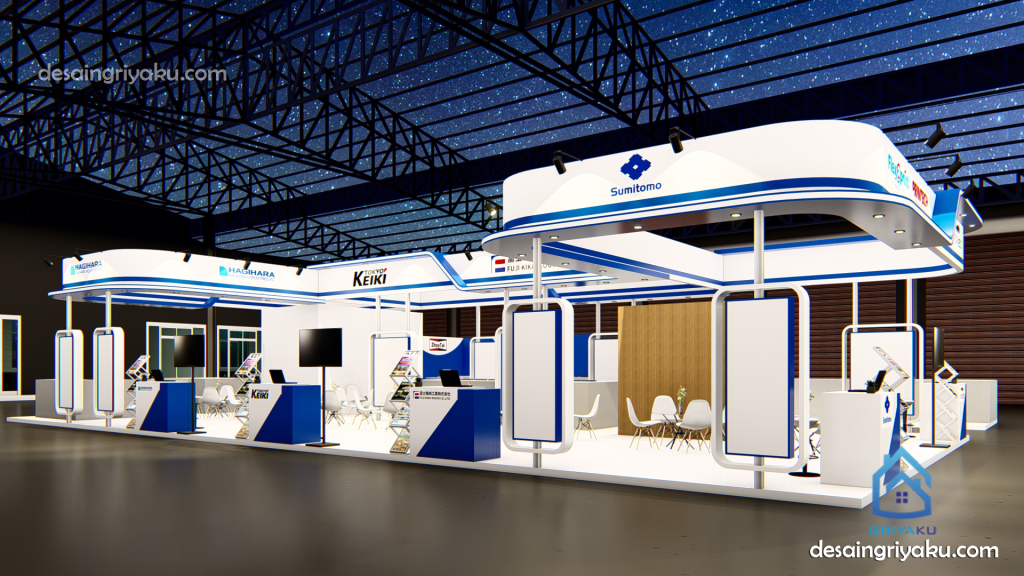 desain booth victory blessing 2 1024x576 - Ide Booth Warna Biru