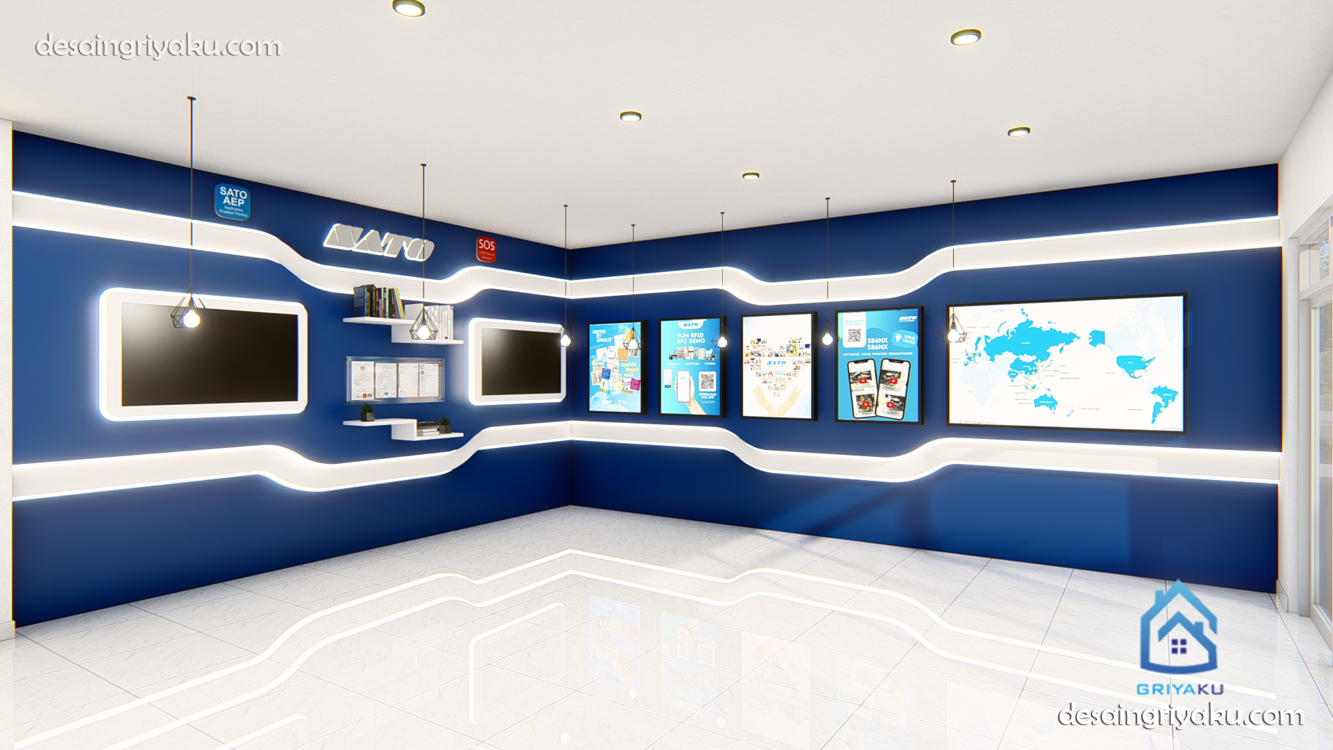 pojok biru sato 2 - Desain Booth